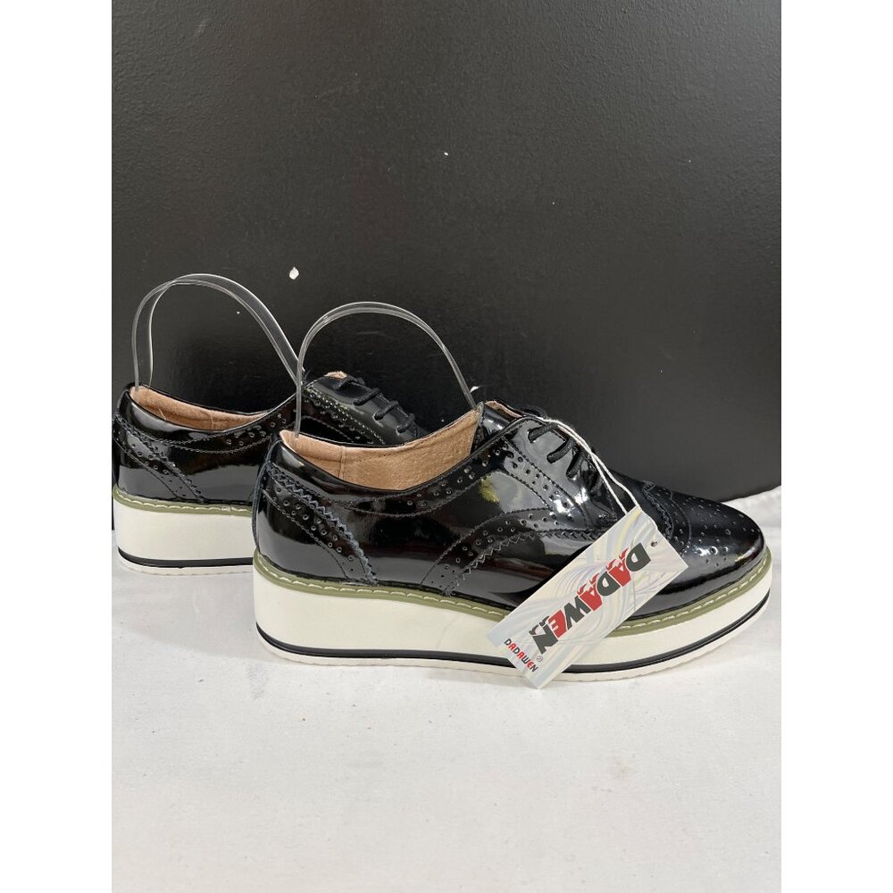 DADAWEN Women's Black Platform Oxford Size 8.5 SKU 6216